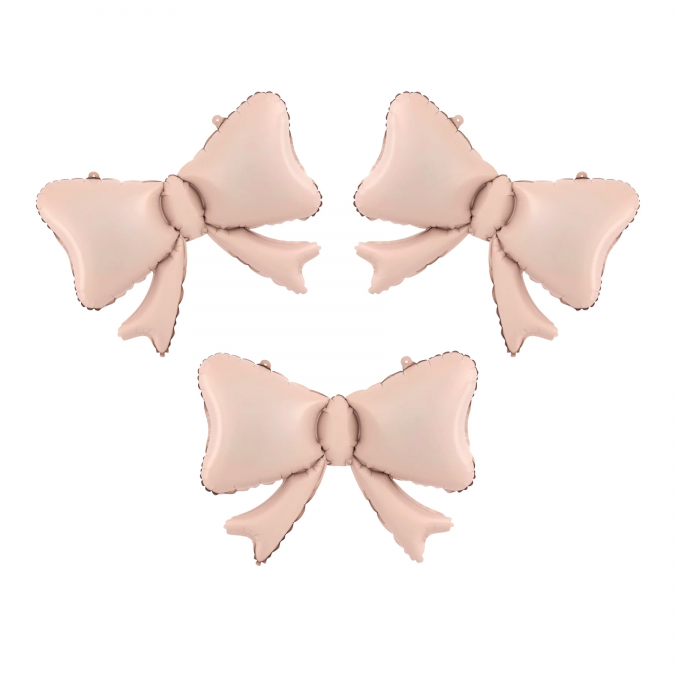 Фолиев балон Панделка, 55 см, 3бр., цвят розово шампанско /Pp/