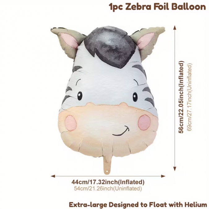 Комплект 6 бр. фолиеви 3D матови балони Джунгла, Сафари /Ch/