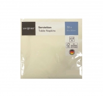 Парти салфетки цвят крем, 30 бр в пакет, 33х33 см /Kf/