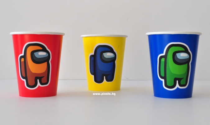 Хартиена парти чашка 250 мл Амонгъс, 6бр. пакет