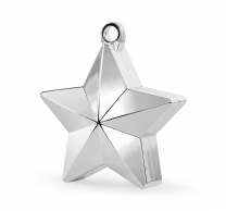 Тежест за балони - звезда, цвят сребро /Pd/