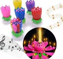 Музикална пееща свещ Лотос /Pe/