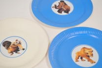 Персонализирана хартиена парти чинийка Ледена Епоха, 6бр. пакет