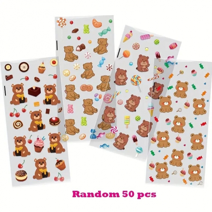 Подаръчни торбички целофан, Мечета, 27х12,5см, 50бр. /Pe/