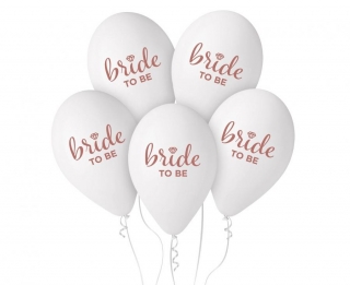 Балони с надпис "Bride to be", Моминско парти, 5 бр./оп. /Gd/