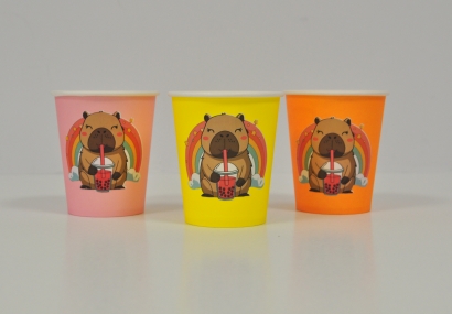 Парти чашка 220 мл., Капибара, 6бр. пакет