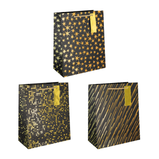 Луксозни подаръчни торбички със златни декорации 32х26см /Pp/