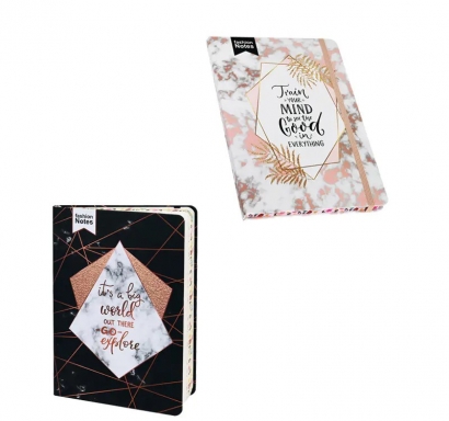 Бележник с два разделителя /твърди корици/, 14х9см. /Km/