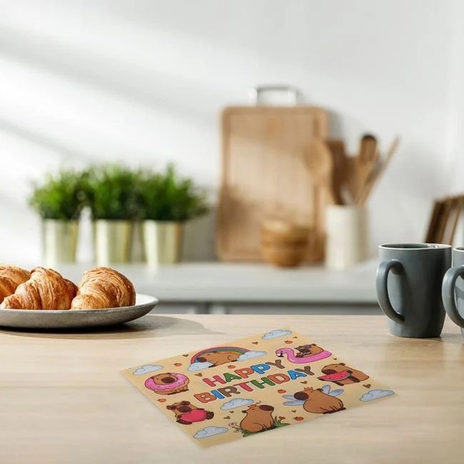 Парти салфетки Капибара 33х33 см /mb/