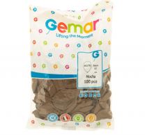 Балон цвят кафяв, мока / Mocha, диаметър 26 см, 100 бр. в пакет, Gemar G90 #076