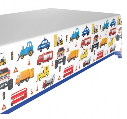 Парти покривка Транспортни средства, 108х180 см /Pe/