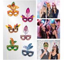 Пропсове за забавни снимки Карнавал, 6 бр. /Pe/