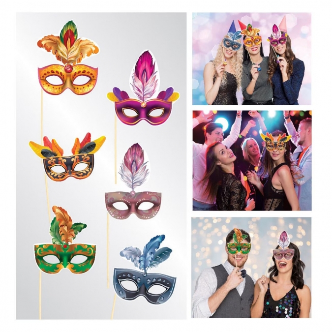 Пропсове за забавни снимки Карнавал, 6 бр. /Pe/