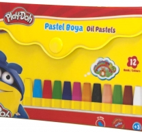 Чантичка с маслени пастели, 12 цвята, Play-Doh /Tr/