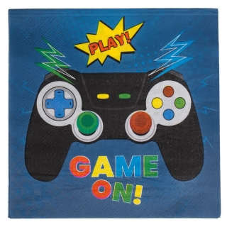 Салфетки Плейстейшън, джойстик, Game on, 12 бр в пакет /mb/