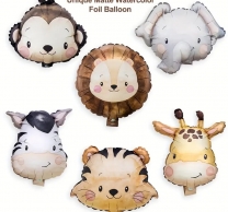 Комплект 6 бр. фолиеви 3D матови балони Джунгла, Сафари /Ch/