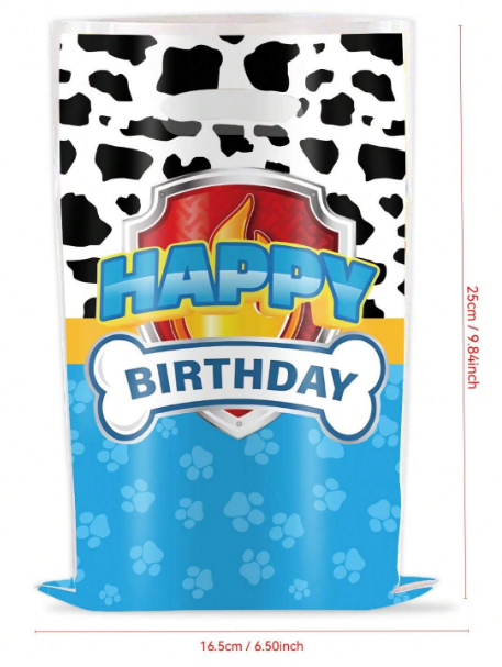 Подаръчни торбички, пликове за сладки Кучета, Пес патрул,16х25см, 30 бр. /Ch/