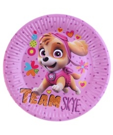 Хартиена чинийка Скай, Пес Патрул, 18 см диаметър, 10 бр. в опаковка /Pe/