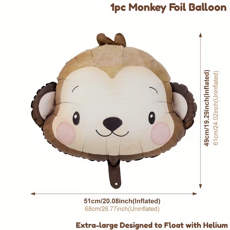 Комплект 6 бр. фолиеви 3D матови балони Джунгла, Сафари /Ch/