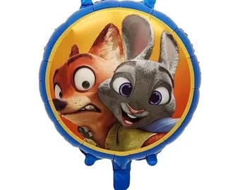 Комплект 5 бр. фолиеви балони и банер Happy Birthday Зоотрополис 2 /Tm/