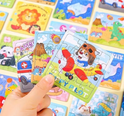 Мини образователен пъзел с различни картинки /Tm/