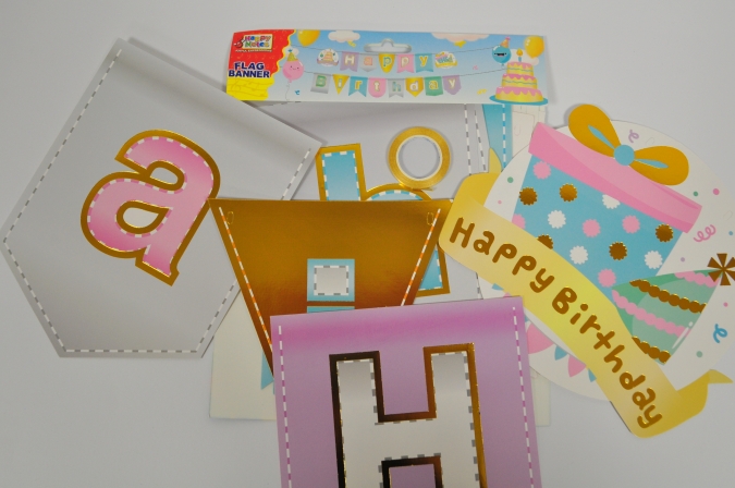 Банер гирлянд Пастелни цветове, Happy Birthday, 2,5м. /Gx/