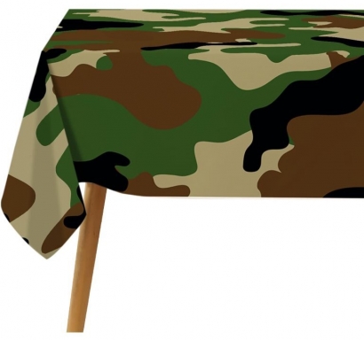 Покривка за еднократна употреба Камуфлаж, военни, 120х180 см /Tm/