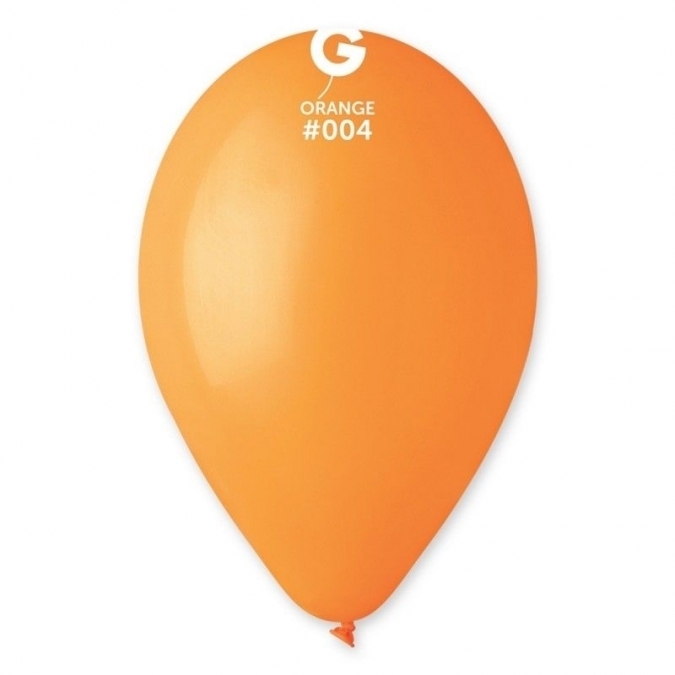 Балон цвят оранжев диаметър 30 см, 100 бр. в пакет, Gemar G110 #004