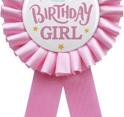 Значка розетка Birthday Girl /Pe/