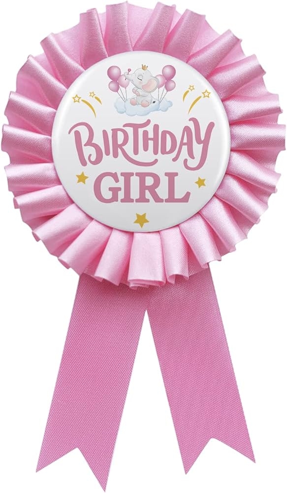 Значка розетка Birthday Girl /Pe/