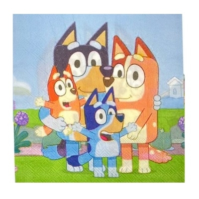 Парти салфетки Блуи 33х33 см /Pe/