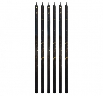 Свещички, черни с брокат, 6 бр. в опаковка /Gd/