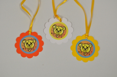 Персонализиран парти медальон Лава Беър, 5бр. пакет