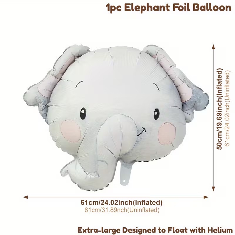 Комплект 6 бр. фолиеви 3D матови балони Джунгла, Сафари /Ch/