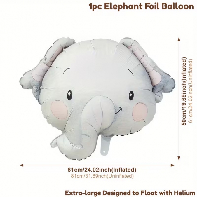 Комплект 6 бр. фолиеви 3D матови балони Джунгла, Сафари /Ch/