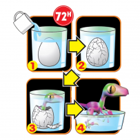 Динозавър в яйце излюпващ се във вода /Mb/
