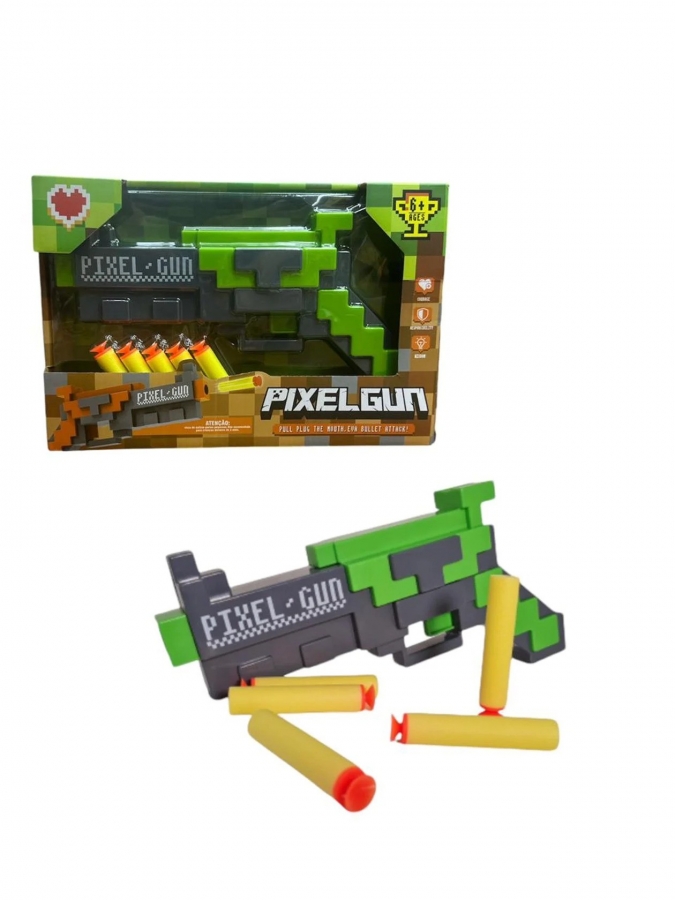 Нърф пистолет Minecraft PixelGun зелен /Li/