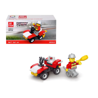 Конструктор Пожарникар с бъги, 46 части /Km/