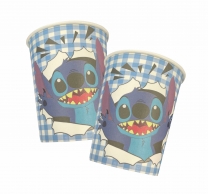 Хартиена чашка 240 мл Стич, 10 бр. в пакет /Gx/