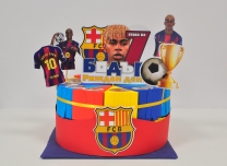 3Д Хартиена торта с декорация и персонализация Ламин Ямал Барселона