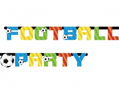 Банер гирлянд Футбол с текст Football Party, 1,60 м дължина /Gd/