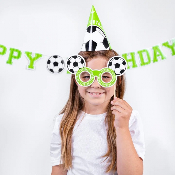 Пропсове за забавни снимки и декорация Футбол, 9 бр. в опаковка /Pp/