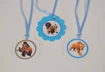 Персонализиран парти медальон Ледена Епоха, 5бр. пакет