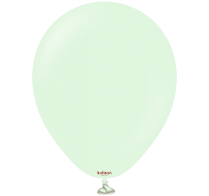 Балон цвят бледо зелен мента / Pale green, Калисан, диаметър 13 см, 10 бр. в пакет /Tr/