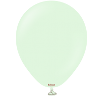 Балон цвят бледо зелен мента / Pale green, Калисан, диаметър 13 см, 10 бр. в пакет /Tr/