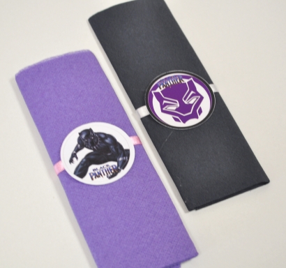 Парти салфетки Черната пантера, 33х33 см, 6 бр. пакет