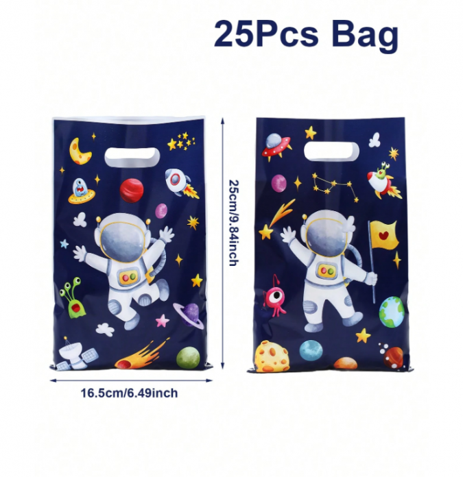 Подаръчни торбички, пликове за сладки Космос, планети,16х25см, 25 бр. в опаковка /Ch/